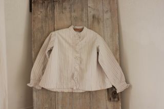 Blouse Vintage Workwear Antique French Shirt Peasant Work Shirt Work Wear