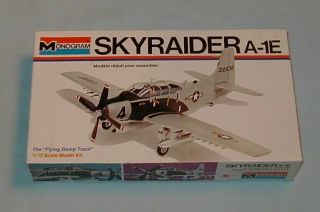 Vintage A - 1e Skyraider - 1/72nd Scale Plastic Model Airplane Kit By Monogram