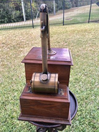 Pioneer Jump Spark Cigar Lighter Oak Case Handcrafted In Usa Vintage