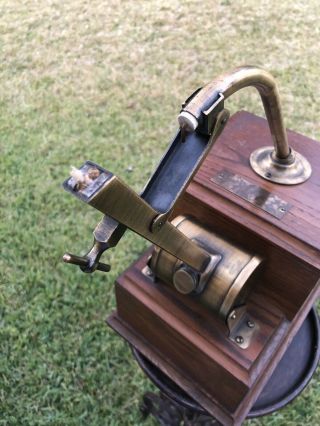Pioneer Jump Spark CIGAR LIGHTER Oak Case Handcrafted in USA Vintage 2