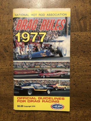 Vintage 1977 Nhra Drag Racing Rule Book Don Garlits Don Prudhomme Bill Jenkins