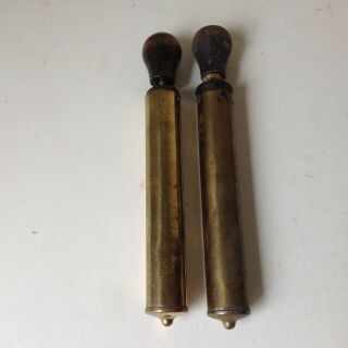 2 Vintage Brass Coleman Pumps Gas Lamp Stove Iron
