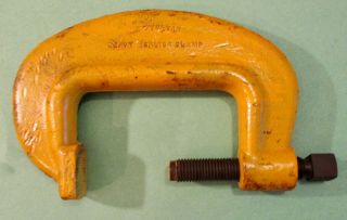 Large Vintage J.  H.  Williams & Co Heavy Service C Clamp (weighs About 17 Pounds)