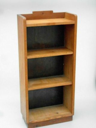 1930s Art Deco Handmade Oak Standing Book Case Shelf