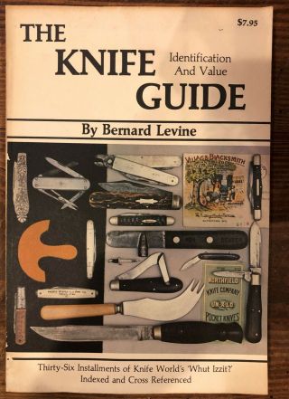 Vintage The Knife Guide Identification Value Book Manul Bernard Levine 1981 Art