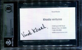 Signed Business Card,  Vinod Khosla.  Founder Of Sun Micro Systems