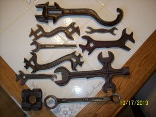 10 Old Antique Vintage Unusual Odd Farm Implement Plow Wrench Tools