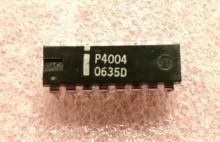 Vintage Intel P4004 Microprocessor 4004 Series 16 - Pin Dip