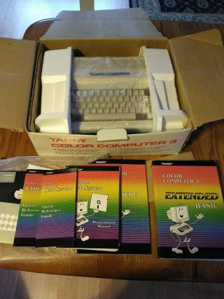 Vintage Tandy Color Computer 3 128k In Orig Box - Gently