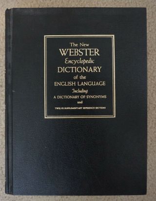 1971 The Webster Encyclopedia Dictionary Of The English Language - Hc