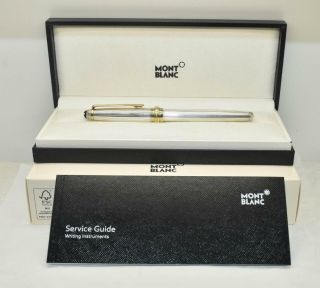 Montblanc Meisterstuck Solitaire Silver Fountain Pen 18k Solid Gold Wedding Ring