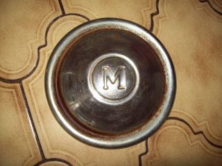 Vintage Morris Minor Dog Dish Hubcap Hub Cap M Emblem Motif