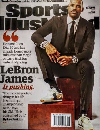 Sports Illustrated Lebron James Is Pushing No Mailing Label 12/7/15