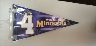 Minnesota Vikings Brett Favre Vintage Felt Pennant With Holder 11022019