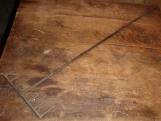 19th C Old Primitive Rare Hearth Fireplace Wrought Iron Bird / Fowl Spit Roaster