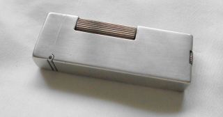 Vintage Sterling Silver Dunhill London Lighter Usa Pat 2102108 Monogrammed