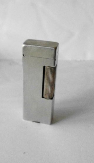 Vintage Sterling Silver Dunhill London Lighter USA Pat 2102108 Monogrammed 2