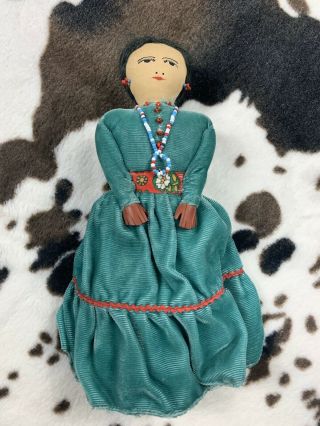 Beaded Leather Vintage / Antique Native American Indian Doll Primitive