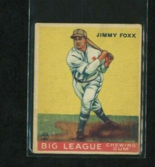 1933 Goudey 154 Jimmy Foxx Vg - Ex Cond.