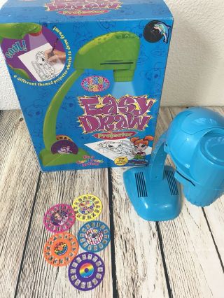 Vintage Lisa Frank Easy Draw Projector With 5 Disks Box Vgc Rare