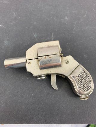Vintage Semi Automatic Dandy Figural Gun Shaped Pocket Lighter - Austria