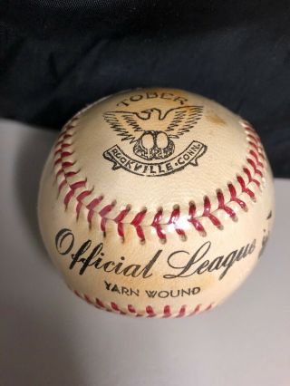 Vintage Tober Official League Baseball Ball Yarn Wound 170 Horsehide 5 Oz