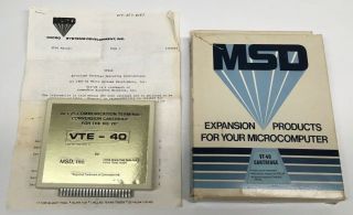 40 - Column Terminal Cartridge For Commodore Vic - 20 Msd Vte - 40