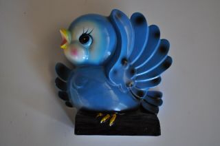 Vintage Bluebird Wall Pocket Unmarked Standing Or Wall Hanging