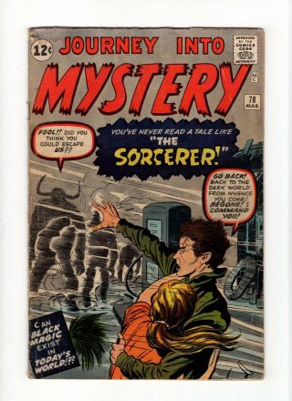 Journey Into Mystery 78 Vintage Marvel Comic Key Prototype Dr.  Strange Horror