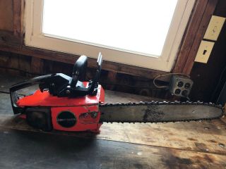 Vintage Craftsman 2.  5 Chainsaw 16” Bar 358 Complete Poulan Top Handle Chain Saw