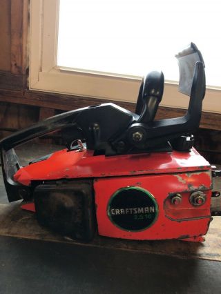 Vintage Craftsman 2.  5 Chainsaw 16” Bar 358 Complete Poulan Top Handle Chain Saw 2