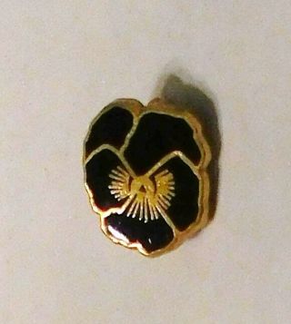 Vintage Kappa Alpha Theta Black Pansy Pin