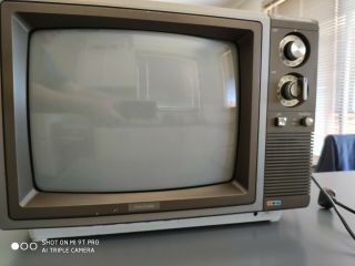 Rare Vintage Rank Arena C1419 Crt Tv/monitor - Set Up For Use With Bbc Model B