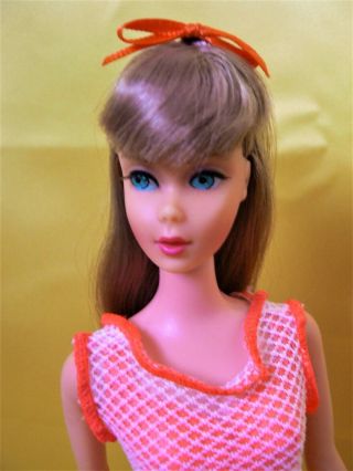 1967 Vintage Twist & Turn (ash Blond) Barbie Doll In Swimsuit