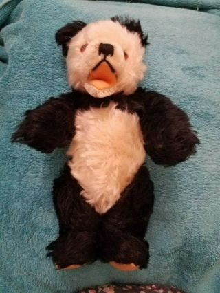 Vintage Hermann Jointed Panda Bear - 9 Inches - In.