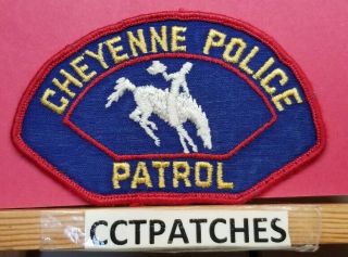 Vintage Cheyenne,  Wyoming Patrol Police Shoulder Patch Wy