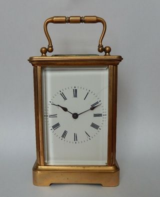 Swiss Early 20th Century Brass Case Carriage Clock 3017