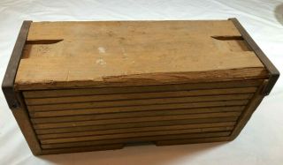 Vintage Wooden 10 Locking Tray Cigar Drying Box Jewelry Box Palma Tobacco Rare