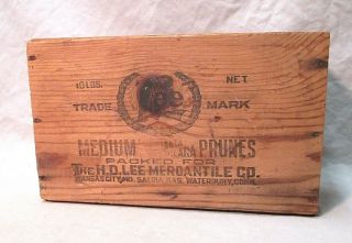 Vintage Lee Brand Prune Box H D Lee Mercantile Salina Kansas Crate Store Display