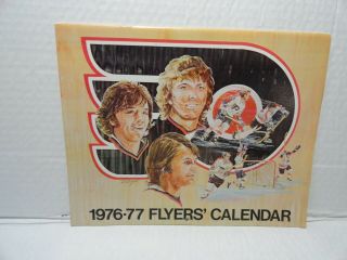 1976 77 Philadelphia Flyers Calendar - Bobby Clark Bernie Parent Bill Barber Ec