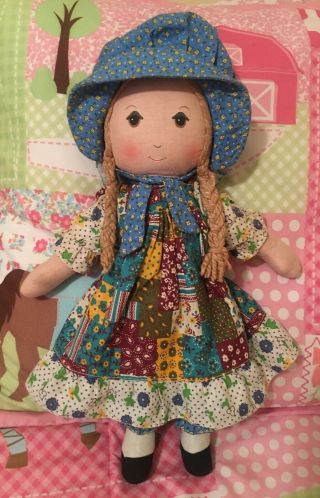 Vintage 1981 Holly Hobbie Doll Knickerbocker 15 " Vintage Stuffed Doll Toy Plush