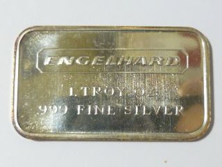 Vintage 1 Oz Engelhard Silver Bar
