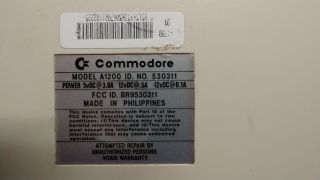 2nd Commodore Amiga A1200 Computer REV 1.  D PSU and MBX1200Z Ram w/ org.  Box 3
