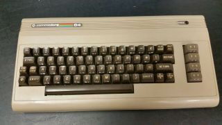 Vintage Commodore 64 Computer,  power supply and rf cord - 3