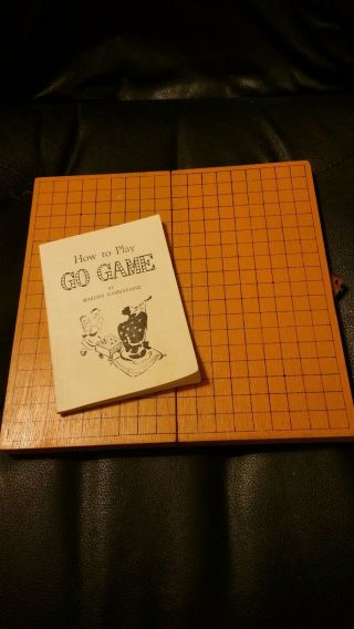 Vintage Japanese Go Game With Black & White Stones,  Folding Wood Board