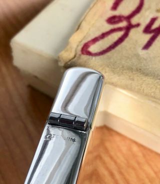 Rare1947 - 48 Vintage Zippo Lighter Sterling Silver 3 Barrel Pat.  2032695 2
