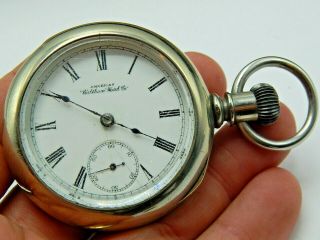 Antique Waltham 18 Size 7 Jewel Grade No 1 Stem Wind Lever Set Pocket Watch