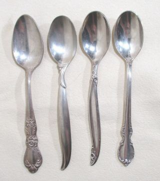 Vintage 1847 Rogers Silverplate Demitasse Spoons - 4 Designs