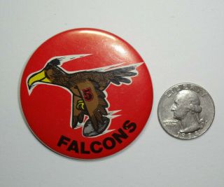 Vintage Atlanta Falcolns 2.  25 " Pin 1972 Say It With Buttons Nfl Football Button