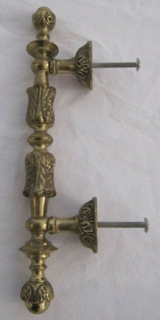 Vintage Solid Brass Cast Drawer Door Pull Large 8 1/2 " Acorn Ends